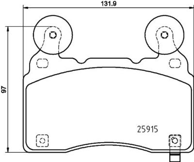 HELLA PAGID 8DB355039481 Bremžu uzliku kompl