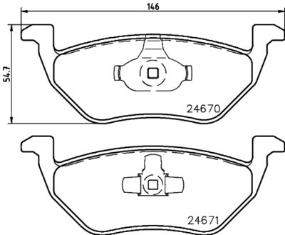 HELLA PAGID 8DB355014951 Bremžu uzliku kompl