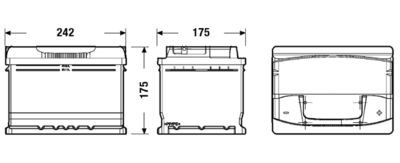 Стартерная аккумуляторная батарея EXIDE EA612