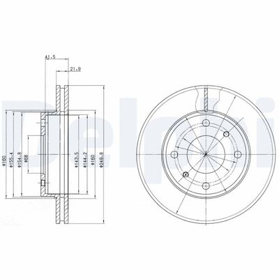 Тормозной диск DELPHI BG2395