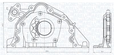 Масляный насос MAGNETI MARELLI 351516000067