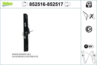 Стеклоподъемник VALEO 852516