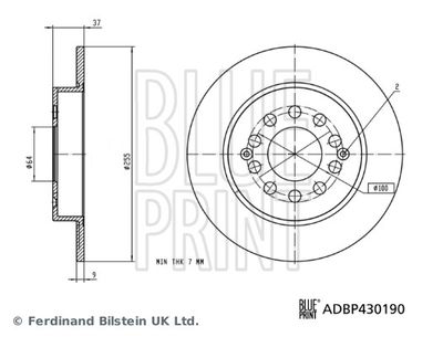 Bremžu diski BLUE PRINT ADBP430190
