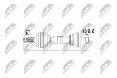 Приводной вал NTY NPW-RE-003