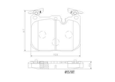 Bremžu uzliku kompl., Disku bremzes BREMBO P 06 096NX