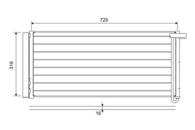 Конденсатор, кондиционер VALEO 822652
