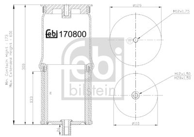 Кожух пневматической рессоры FEBI BILSTEIN 170800