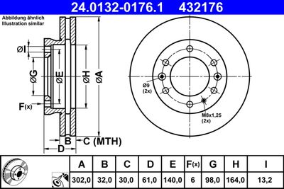 Тормозной диск ATE 24.0132-0176.1