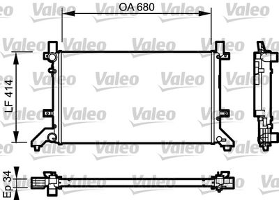 Radiators, Motora dzesēšanas sistēma VALEO 732952