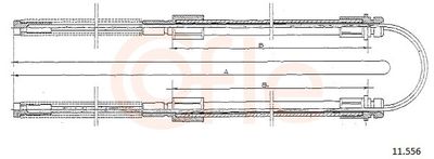 Тросик, cтояночный тормоз COFLE 92.11.556