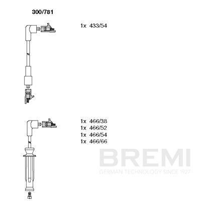 Augstsprieguma vadu komplekts BREMI 300/781