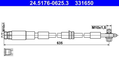 Тормозной шланг ATE 24.5176-0625.3