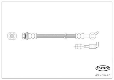 Тормозной шланг CORTECO 49378443