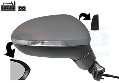 Ārējais atpakaļskata spogulis VAN WEZEL 5742828