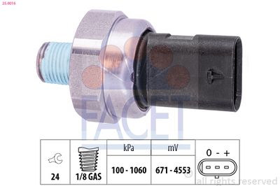 Devējs, Eļļas spiediens FACET 25.0016