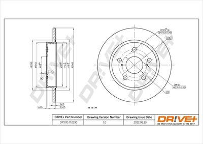 Тормозной диск Dr!ve+ DP1010.11.0290