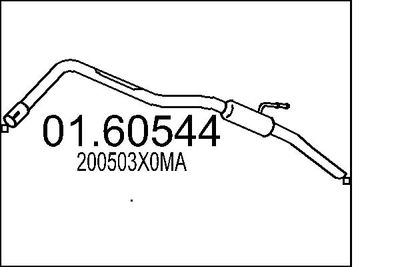 Глушитель выхлопных газов конечный MTS 01.60544