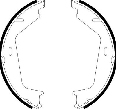 Bremžu loku kompl., Stāvbremze HELLA PAGID 8DA 355 051-161