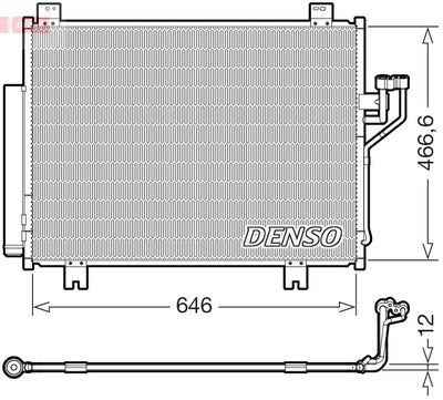 DENSO DCN44021 Kondensators, Gaisa kond. sistēma