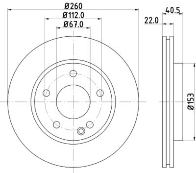 Bremžu diski HELLA PAGID 8DD 355 105-991