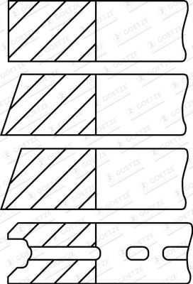 Virzuļa gredzenu komplekts GOETZE ENGINE 08-522307-10