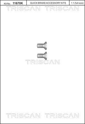 Комплект болтов, тормозной диск TRISCAN 8105 116011
