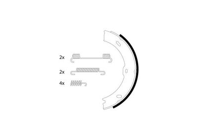 Bremžu loku kompl., Stāvbremze TEXTAR 91066800