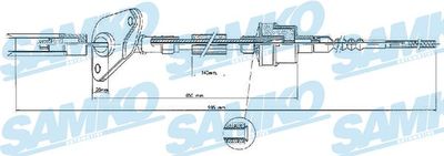 Трос, управление сцеплением SAMKO C0423C