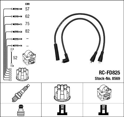 Комплект проводов зажигания NGK 8569