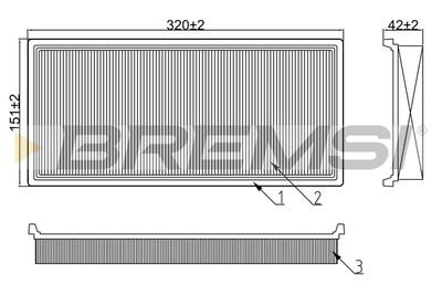 Воздушный фильтр BREMSI FA1232