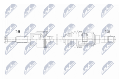 Piedziņas vārpsta NTY NPW-FR-222