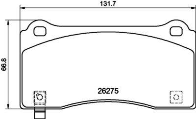 HELLA PAGID 8DB355040861 Bremžu uzliku kompl