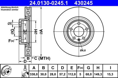 Тормозной диск ATE 24.0130-0245.1