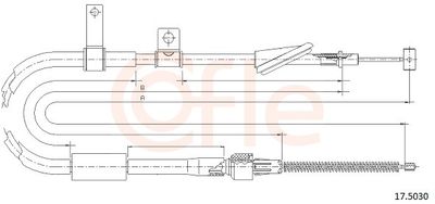 Тросик, cтояночный тормоз COFLE 92.17.5030