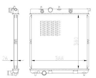 Радиатор, охлаждение двигателя NRF 550016