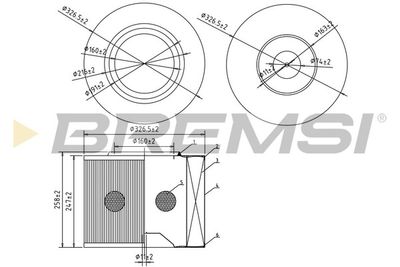 Воздушный фильтр BREMSI FA1664