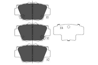 Bremžu uzliku kompl., Disku bremzes KAVO PARTS KBP-2032