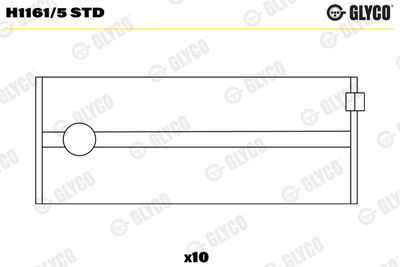 Подшипник коленвала GLYCO H1161/5 STD