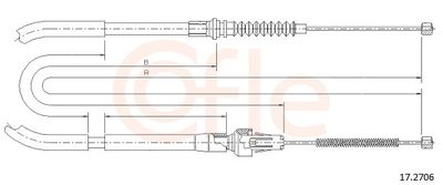 Тросик, cтояночный тормоз COFLE 92.17.2706