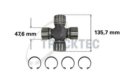 Šarnīrs, kardānvārpsta TRUCKTEC AUTOMOTIVE 05.34.008
