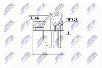 Šarnīru komplekts, Piedziņas vārpsta NTY NPZ-AU-051