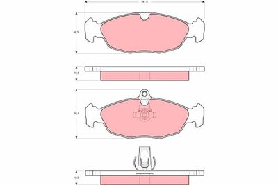 Комплект тормозных колодок, дисковый тормоз TRW GDB1569