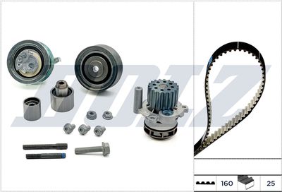 Водяной насос + комплект зубчатого ремня DOLZ KD156