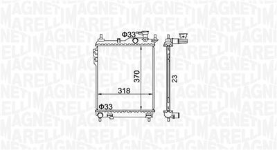 Радиатор, охлаждение двигателя MAGNETI MARELLI 350213162400