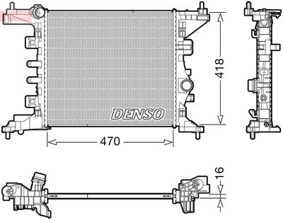 Радиатор, охлаждение двигателя DENSO DRM20121