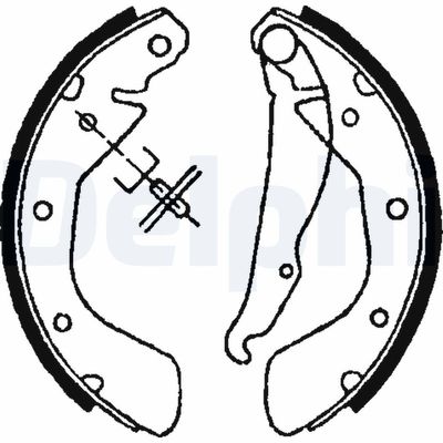 Комплект тормозных колодок DELPHI LS1622