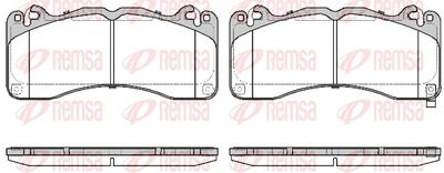 Комплект тормозных колодок, дисковый тормоз REMSA 1749.02