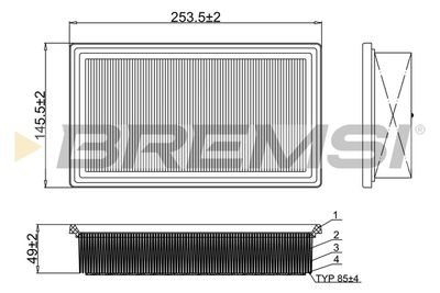 Воздушный фильтр BREMSI FA1102