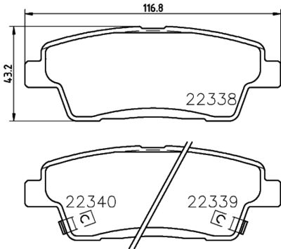 Bremžu uzliku kompl., Disku bremzes HELLA PAGID 8DB 355 024-841