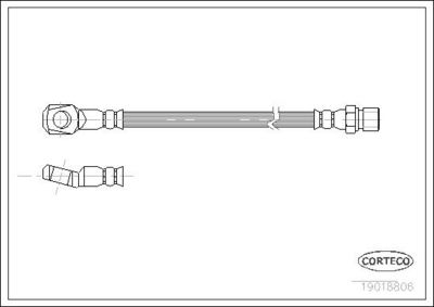 Bremžu šļūtene CORTECO 19018806